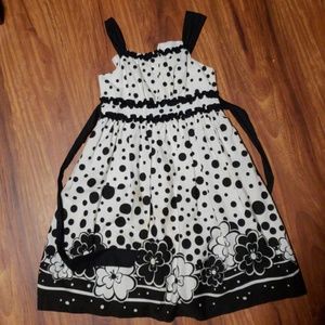 Girls Black and White Dress size 6x